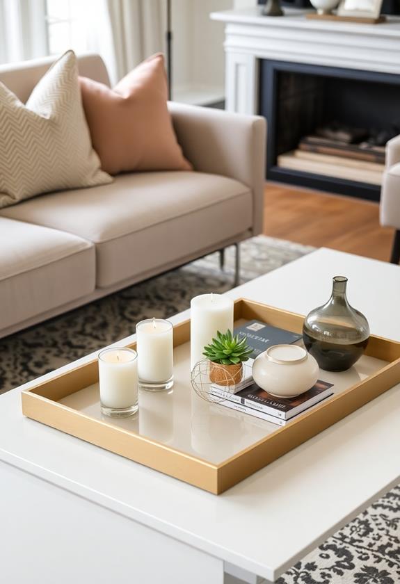 enhance with decorative trays