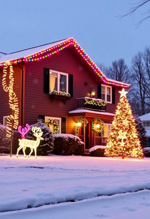 festive illuminated outdoor decor