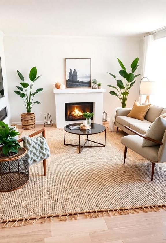 layering rugs adds depth