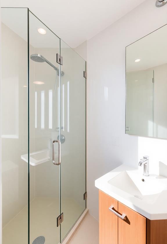 opt for clear shower doors
