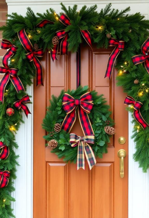 plaid ribbon design elements