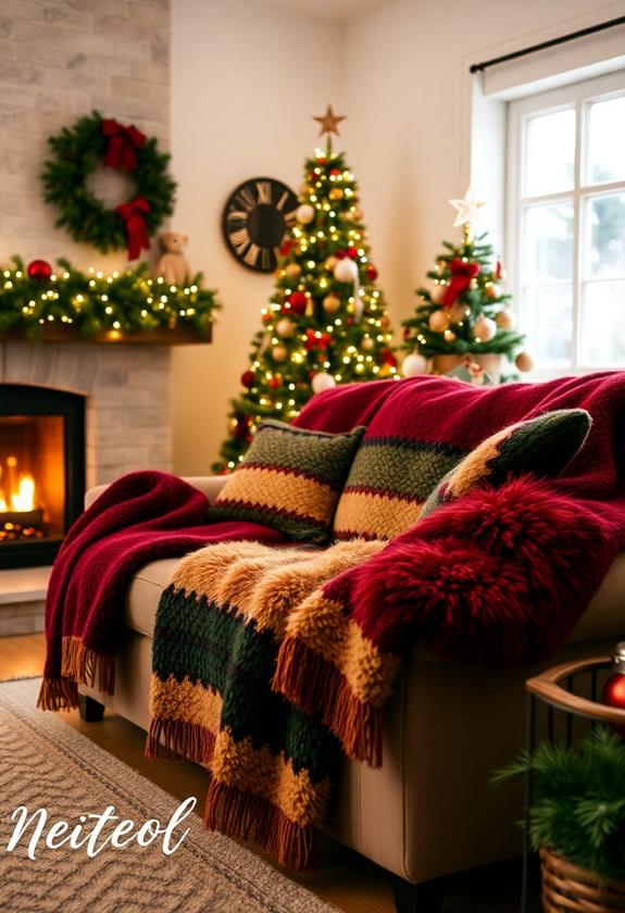 warm holiday throw blankets