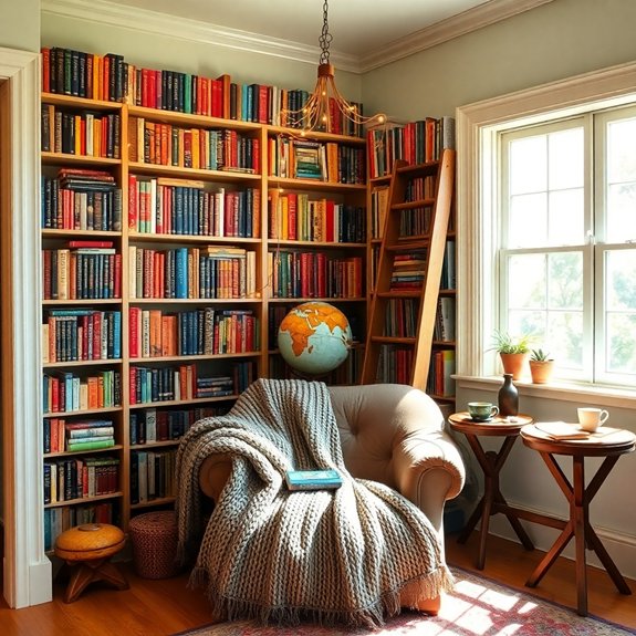 25 Creative Cozy Home Library Ideas - Interiorshape | Best Interior ... - Other Home Library Environment Styles