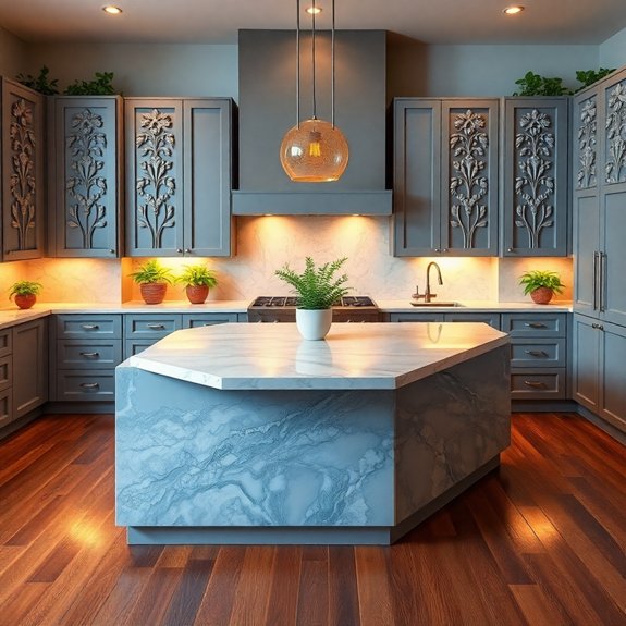 23 Creative Island Kitchen Ideas - Interiorshape | Best Interior Design ...