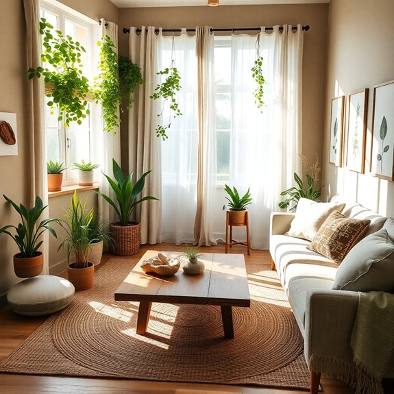 24 Earthy Living Room Ideas That Bring Nature Indoors - The Tanee