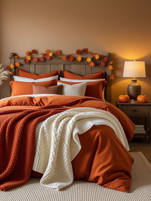 cozy earthy tone bedding