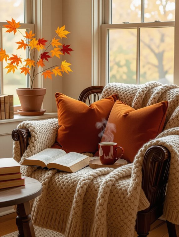 cozy reading nook setup