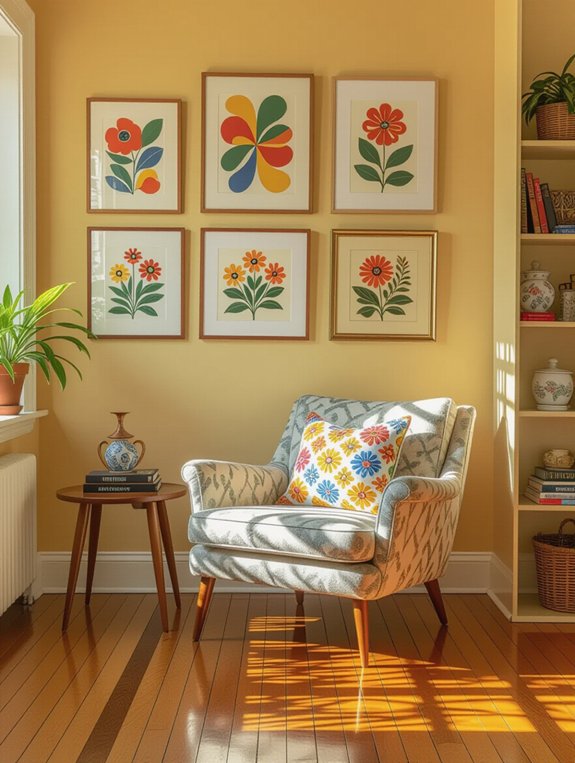 eclectic gallery wall design