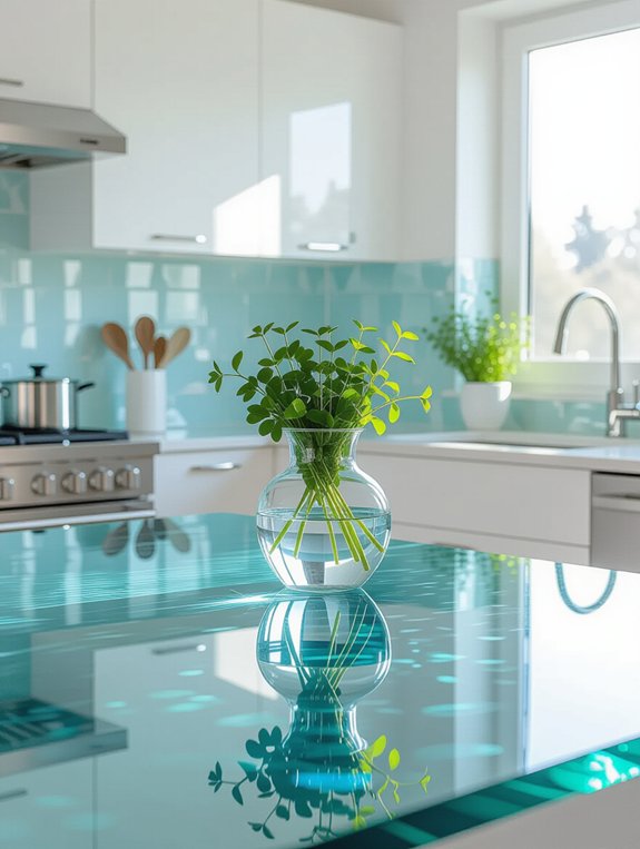 eco friendly recycled glass countertops