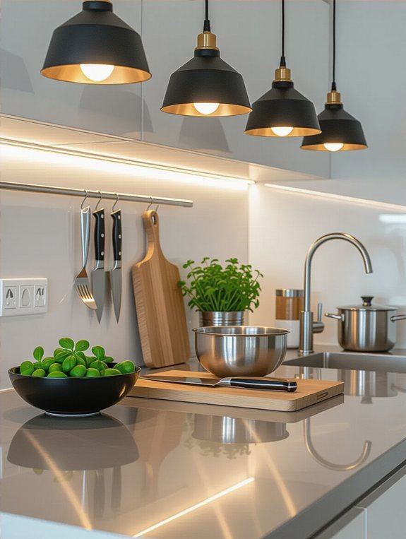 modern stainless steel countertops