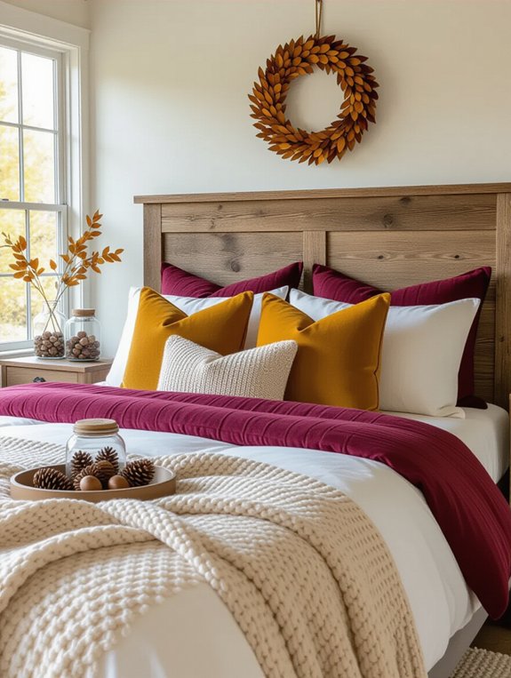 rustic headboard for fall