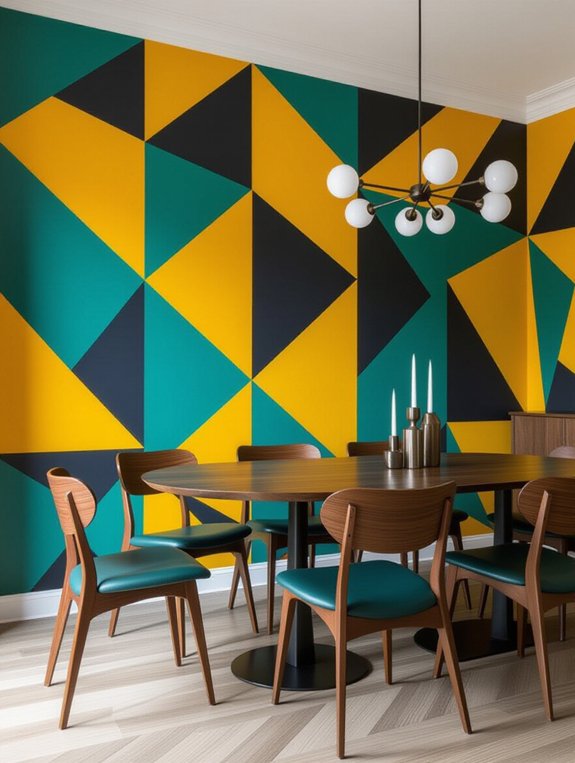 bold geometric dining transformation