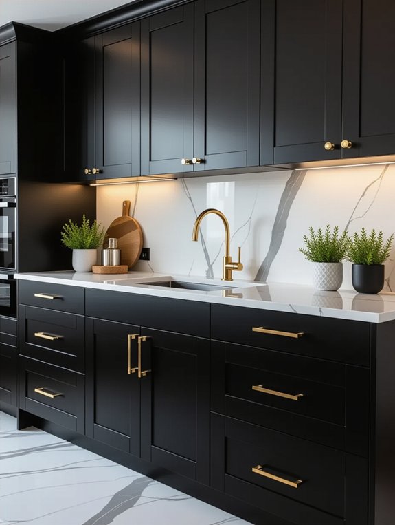 elegant black and gold