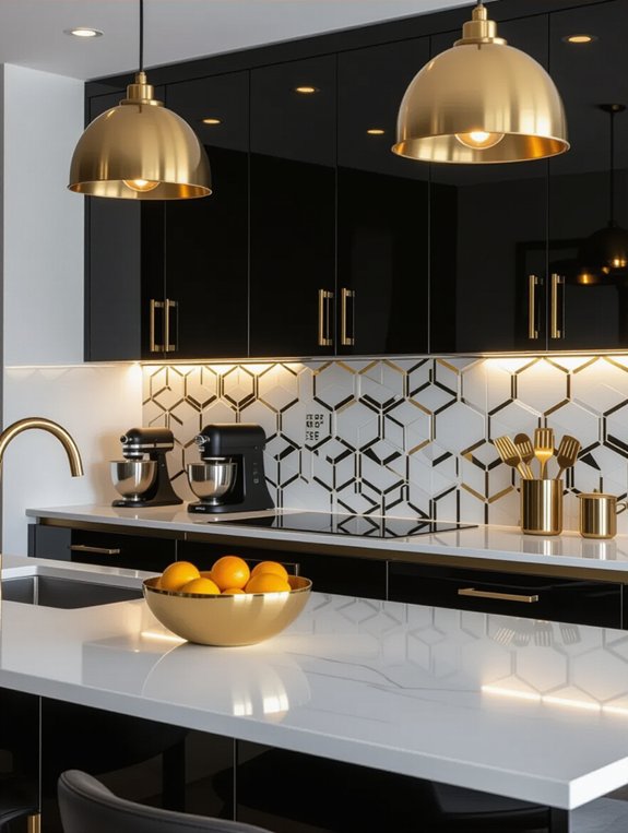 elegant gold countertop accessories