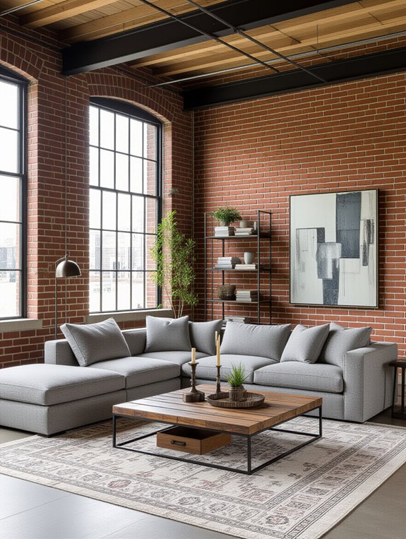 industrial chic living room