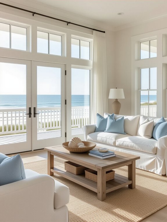 serene coastal living room