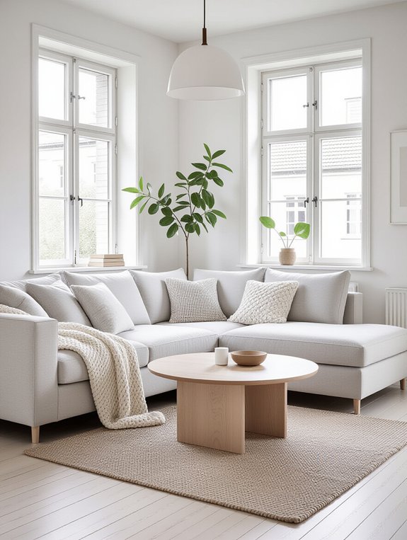 serene minimalist living space