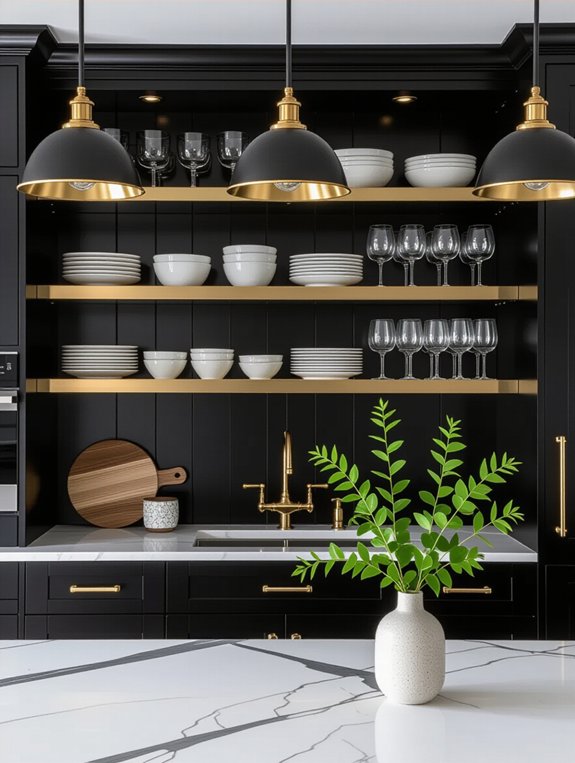 sophisticated black and gold