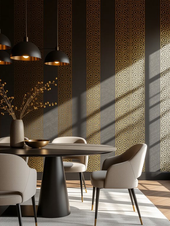 textured wallpaper for dining