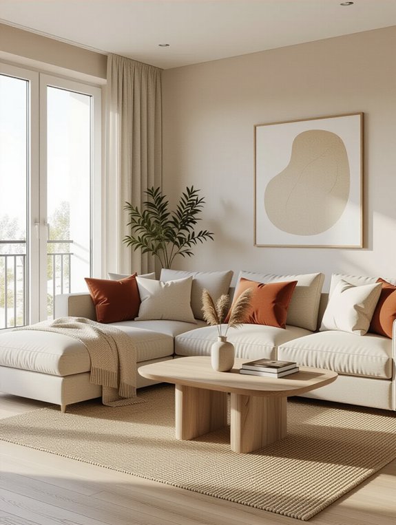 warm neutral living retreat