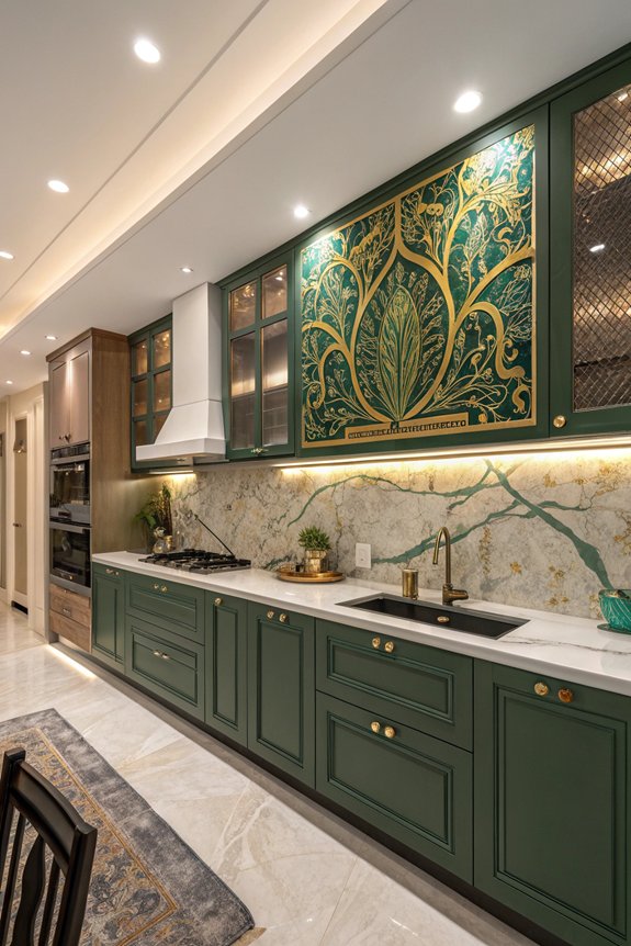 artistic luxury kitchen backsplashes