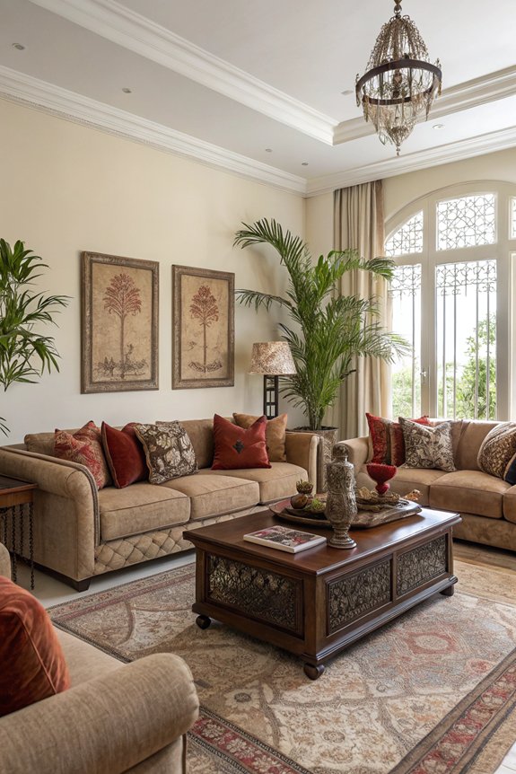 balanced furniture arrangement scale