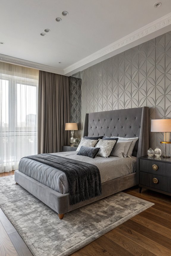 balanced grey bedroom design
