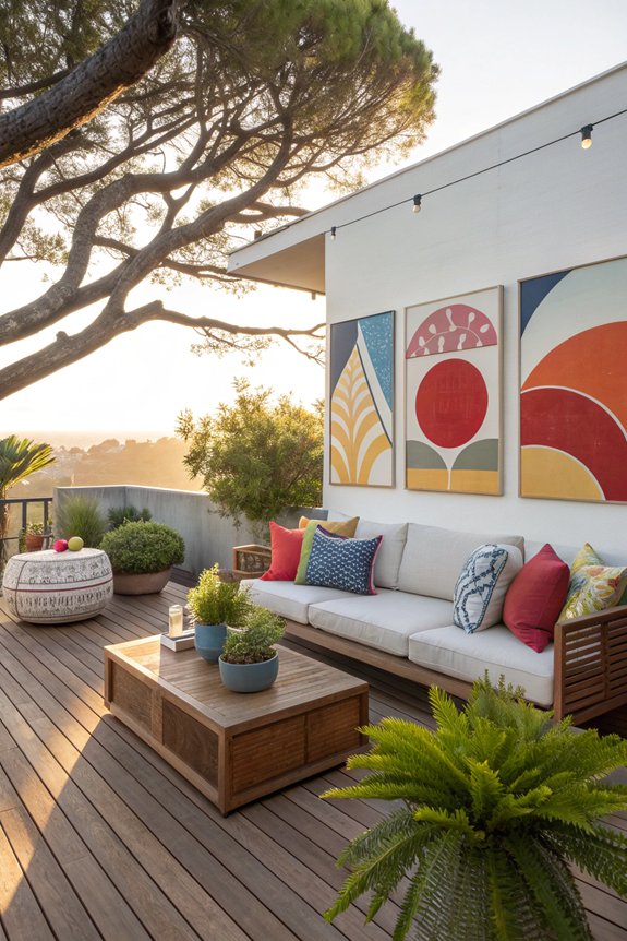 bold artwork enhances decks