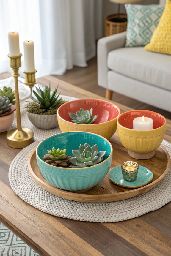 bold colorful statement bowls