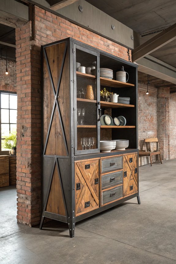bold industrial cabinet designs