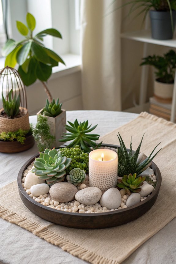 calming coffee table garden