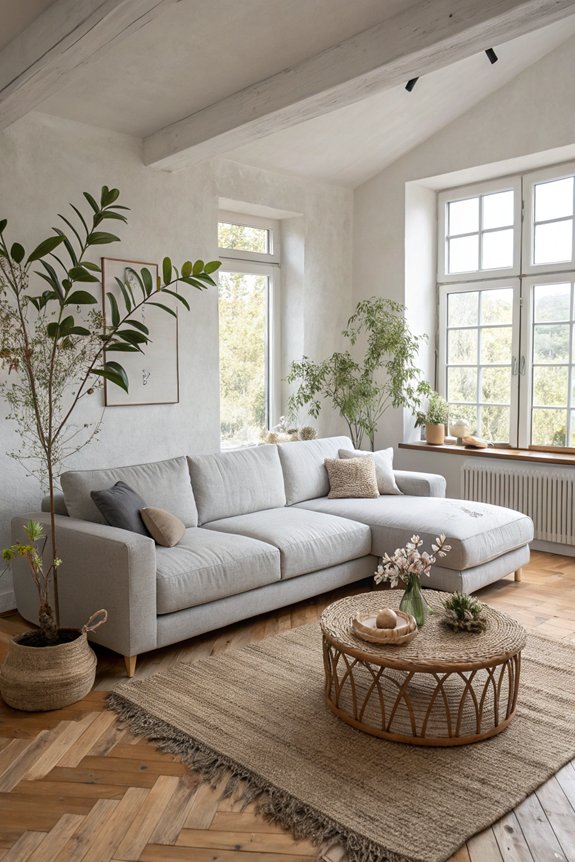 calming scandi inspired sectionals