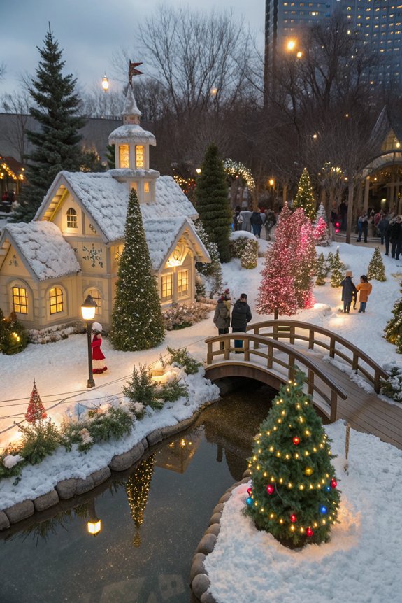 charming christmas village display