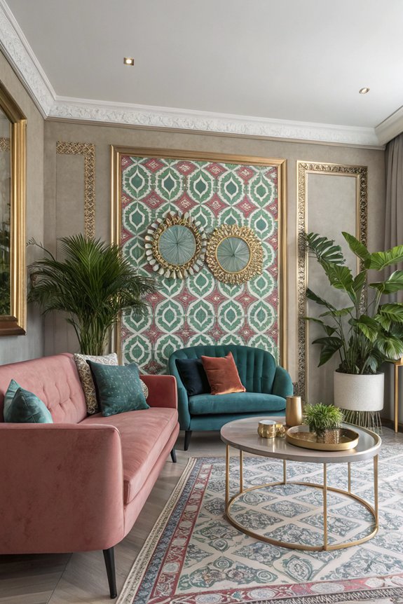 chic accent wallpaper borders