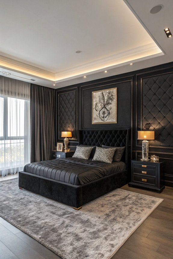 chic black bedroom furniture