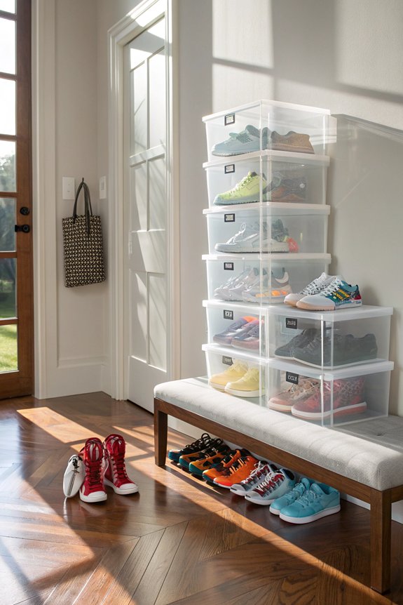 clear visibility shoe storage