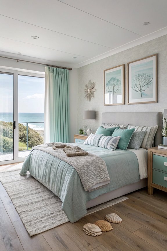 coastal grey bedroom decor