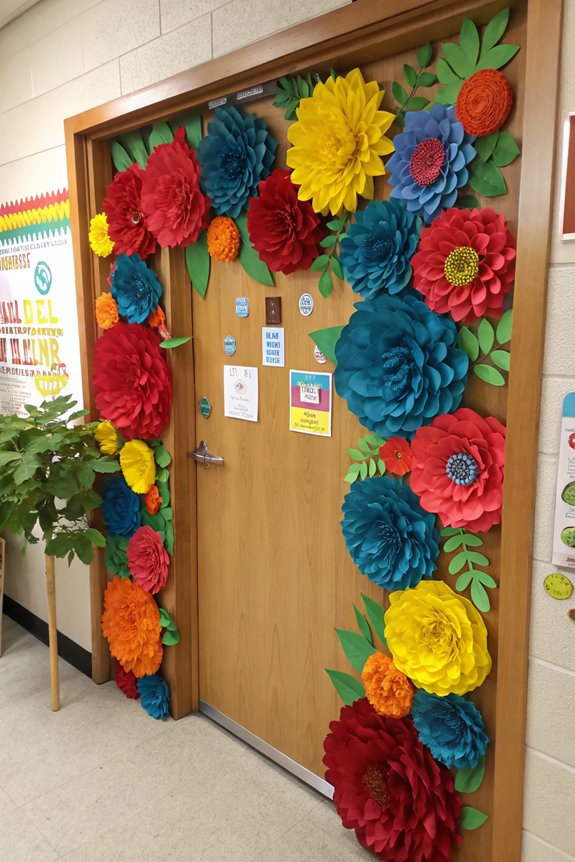 colorful paper flower decorations