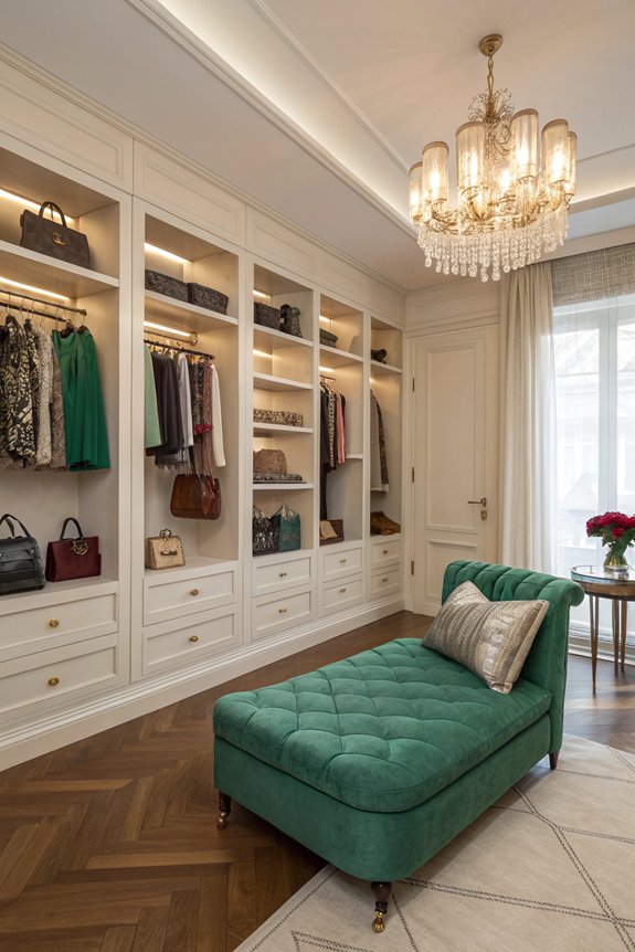 comfortable closet seating options