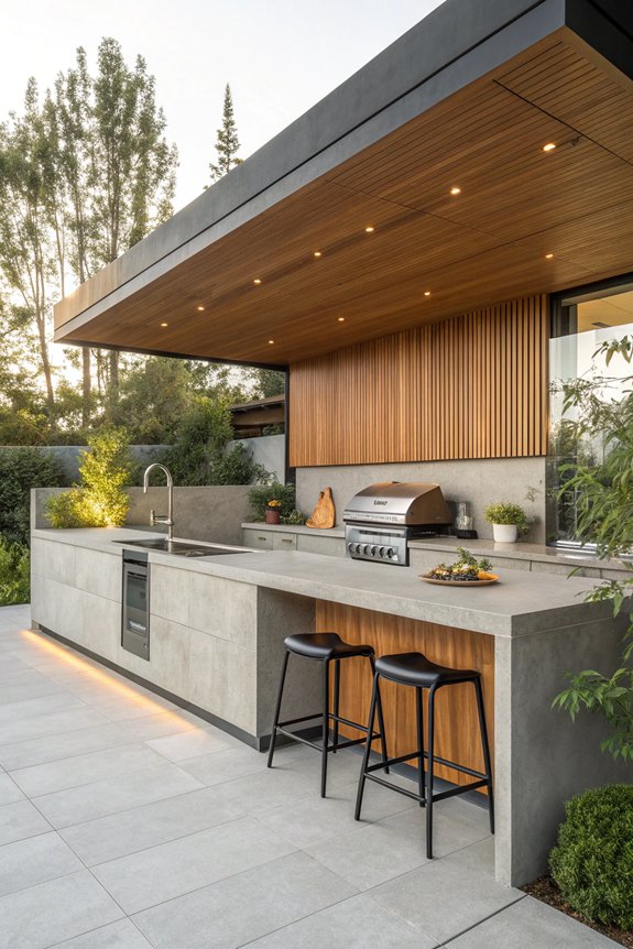 concrete and wood harmony