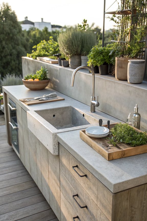 concrete sink for convenience