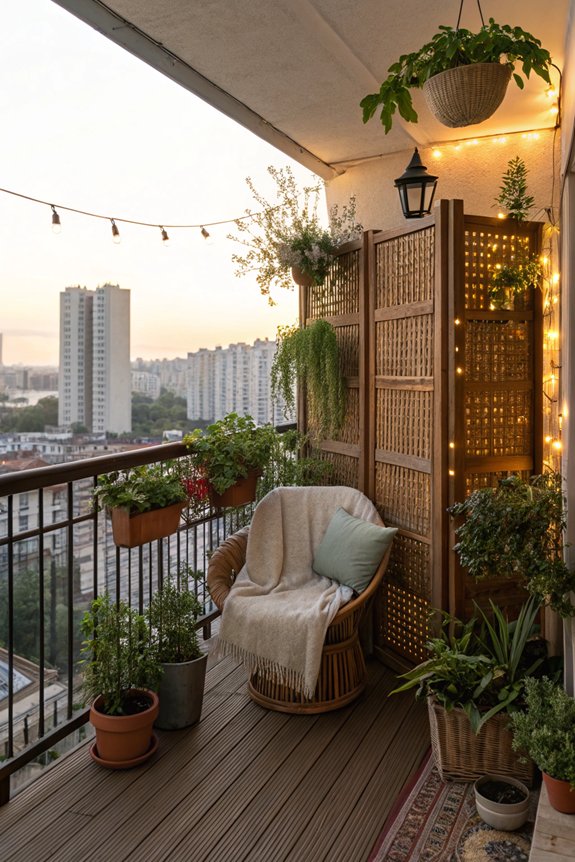 cozy balcony privacy ideas