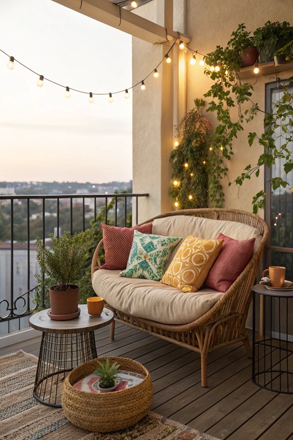 cozy balcony retreat makeover
