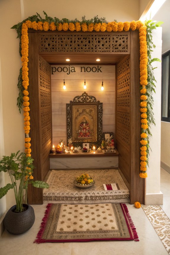 cozy corner pooja nook