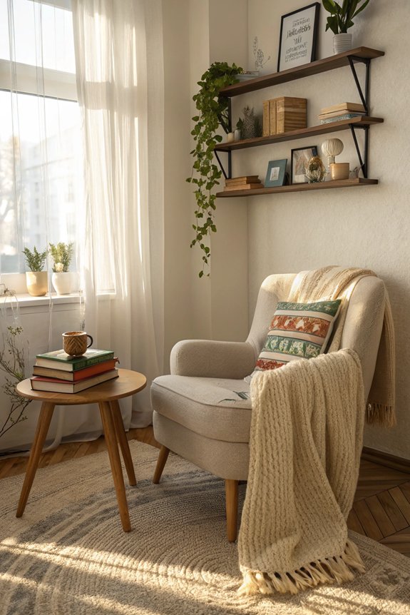 cozy corner reading space