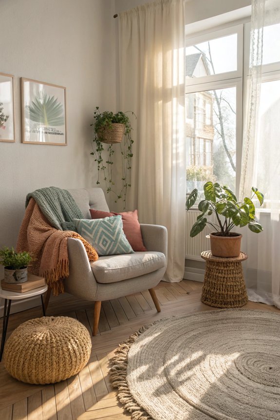 cozy cushion filled corner
