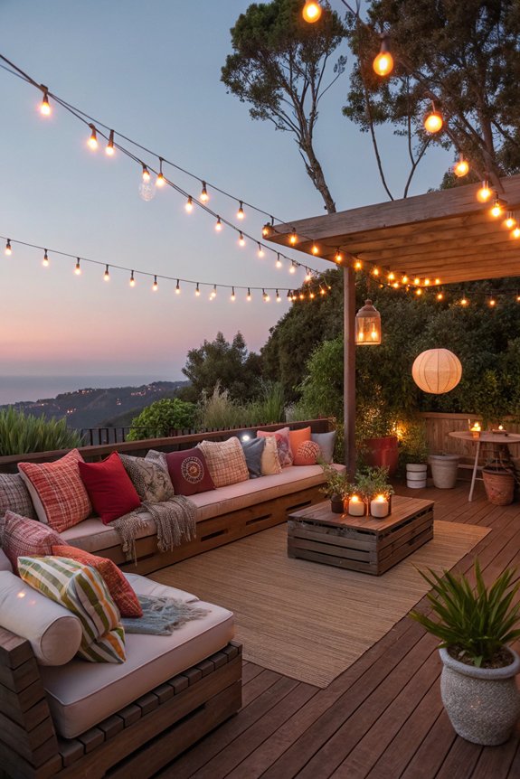 cozy deck ambiance lighting