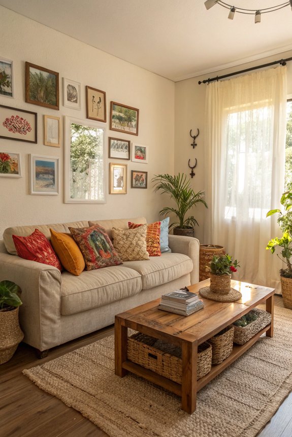 cozy family photo displays