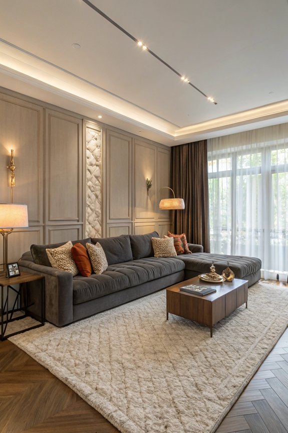 cozy sectional living room