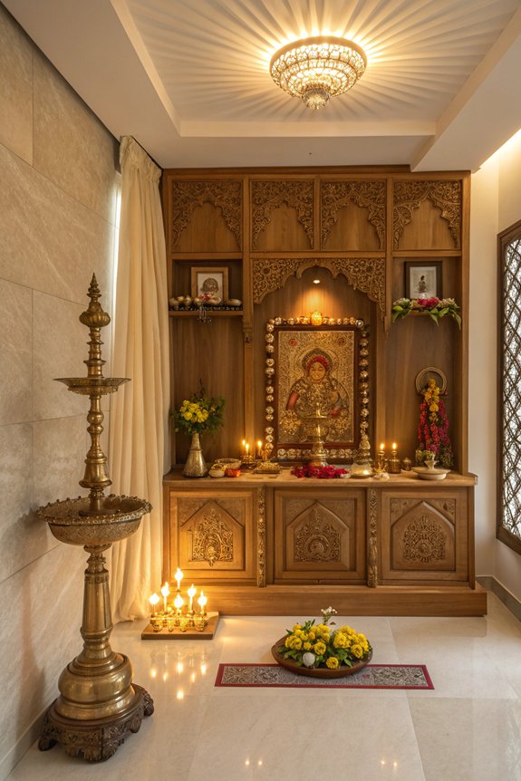 creative lighting for pooja